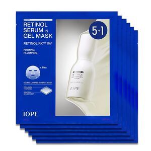 IOPE Retinol Serum in Gel Mask 30 g / 1.05 oz x 6 ea K-Beauty NIB